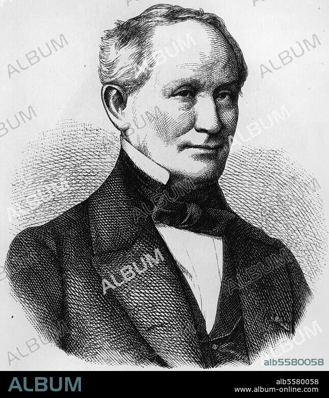 Bopp, Franz Sprachforscher (u. a. Sanskritstudien), Mainz 14.9.1791 - Berlin 23.10.1867. Porträt. Holzstich, um 1900, nach zeitgenössischem Bildnis.