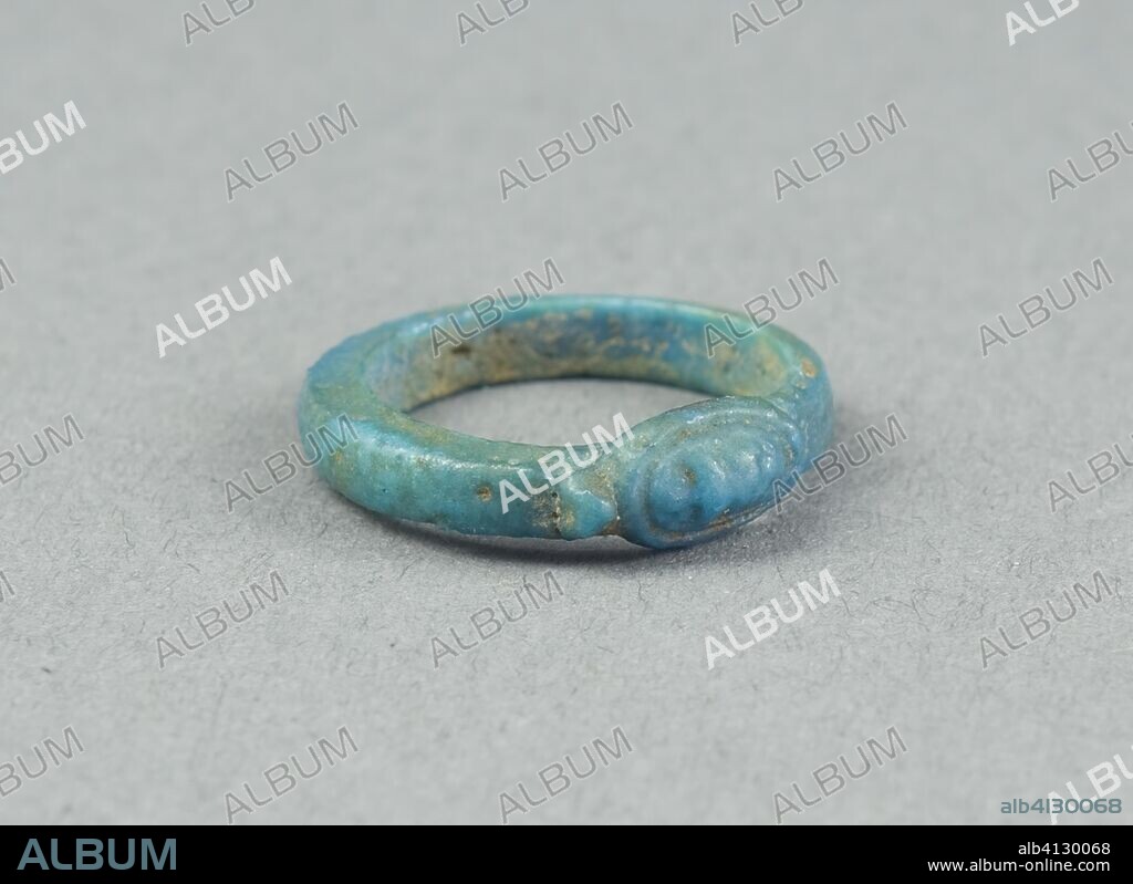 ANCIENT EGYPTIAN. Ring: Scarab. Egyptian. Date: 1390 BC. Dimensions: W. 0.6 (1/4 in.); diam. 1.9 cm (3/4 in.). Faience. Origin: Egypt.