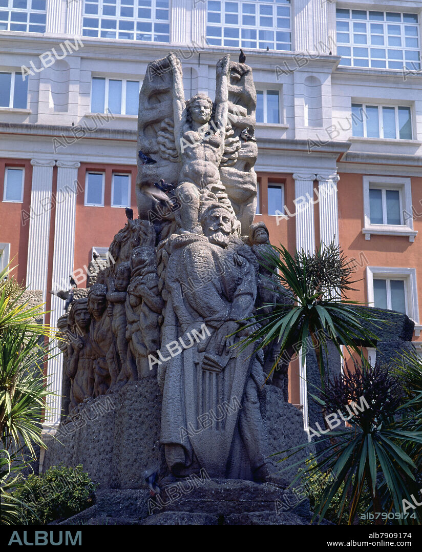 FRANCISCO ASOREY (1889-1961). MONUMENTO A CURROS ENRIQUEZ - 1934 - FOTO AÑOS 90.