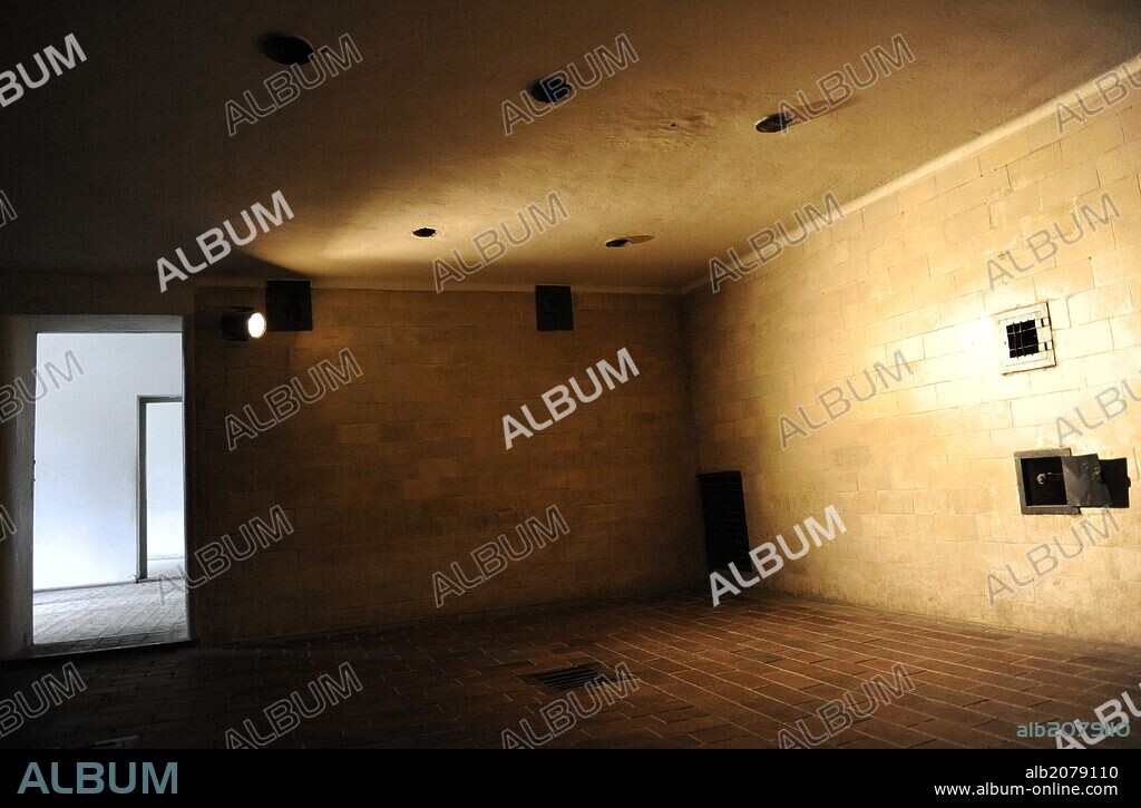 Dachau concentration camp. Fist of the Nazi concentration camps opened in Germany. Opened in 1933. Gas Chamber. Near Munich. Bavaria. Germany.