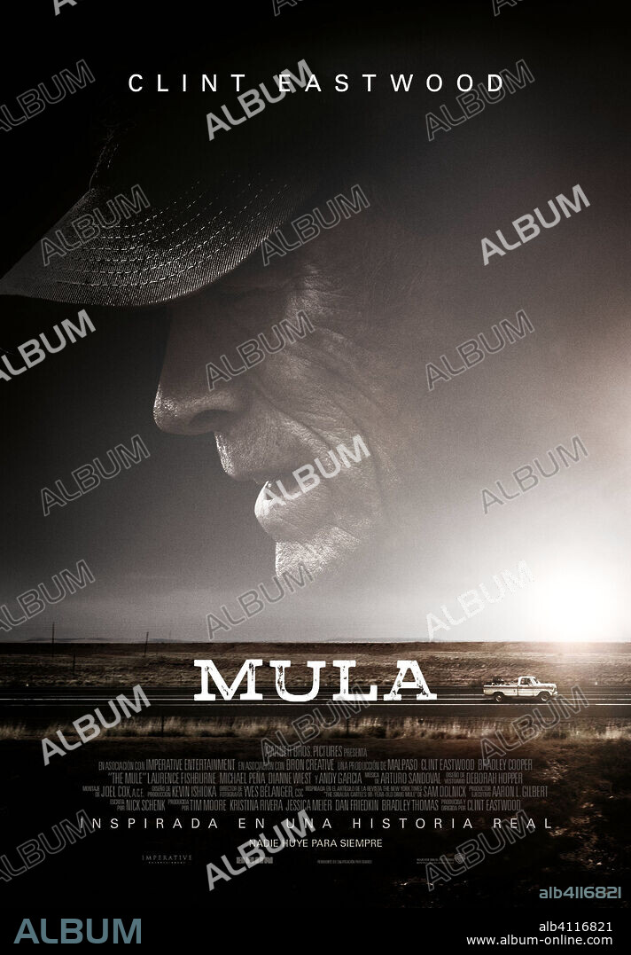 Poster de MULA, 2018 (THE MULE), dirigida por CLINT EASTWOOD. Copyright WARNER BROS PICTURES.