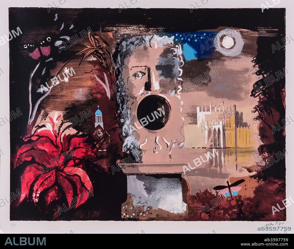 JOHN PIPER. Curtain design for a 1942 performance of "Façade - An Entertainment" by William Walton.