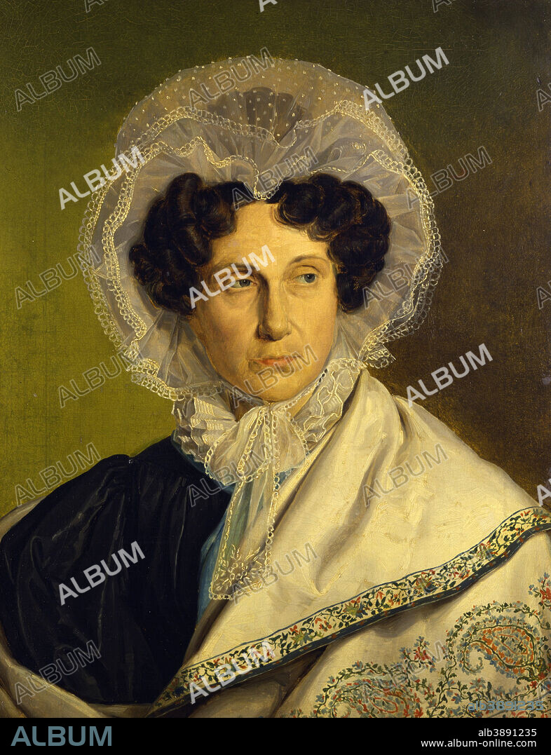 ALFRED RETHEL. Porträt der Mutter des Künstlers / Portait of the Artist's Mother. Date/Period: 1833 or 1835. Painting. Oil on canvas. Height: 61 cm (24 in); Width: 47 cm (18.5 in).