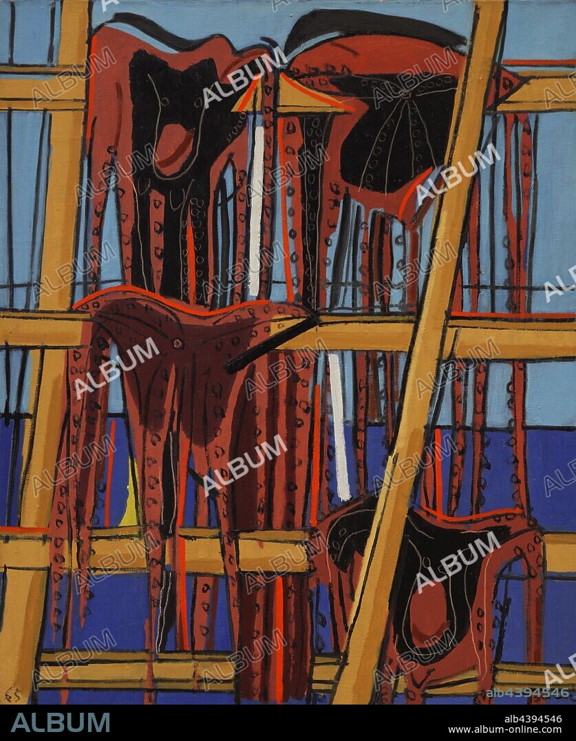 Luís Seoane (1910-1979). Pintor español. Secadero de pulpos II, 1965. Museo de Bellas Artes. La Coruña. Galicia. España.