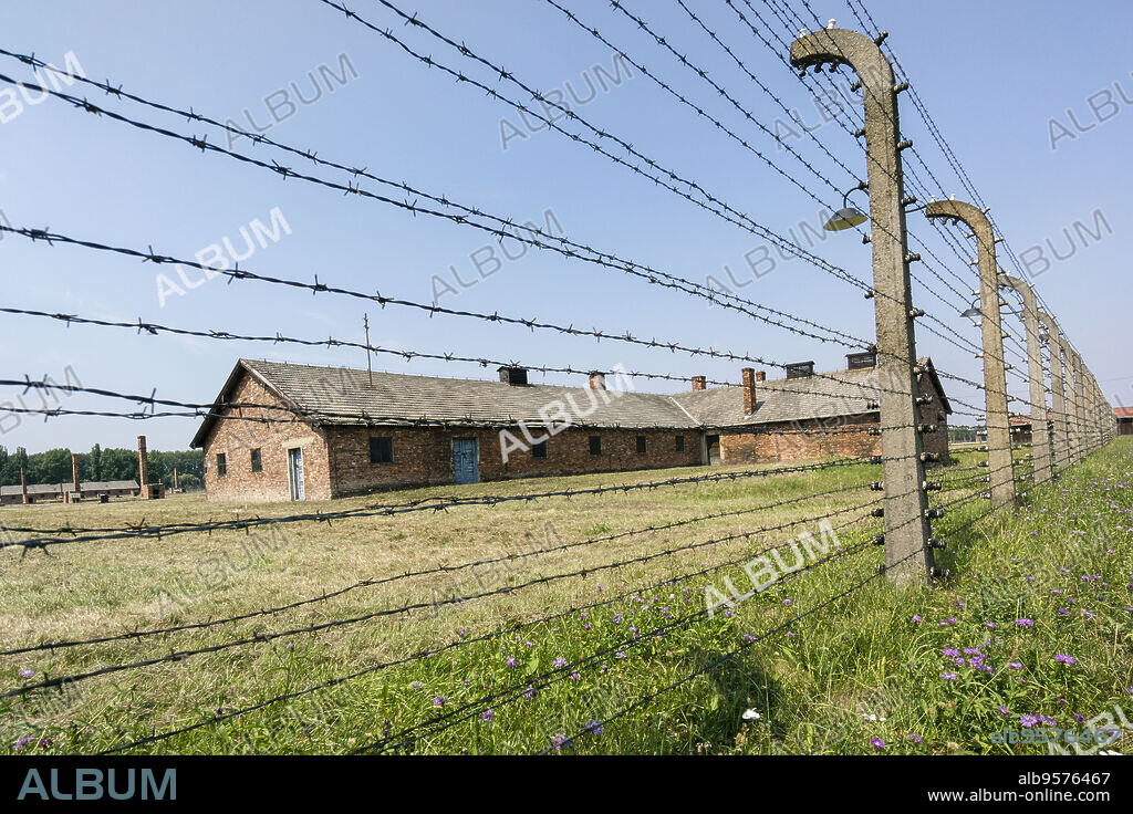 alambrada, campo de concentracion de Auschwitz-Birkenau, museo estatal, Oswiecim, Polonia, eastern europe.