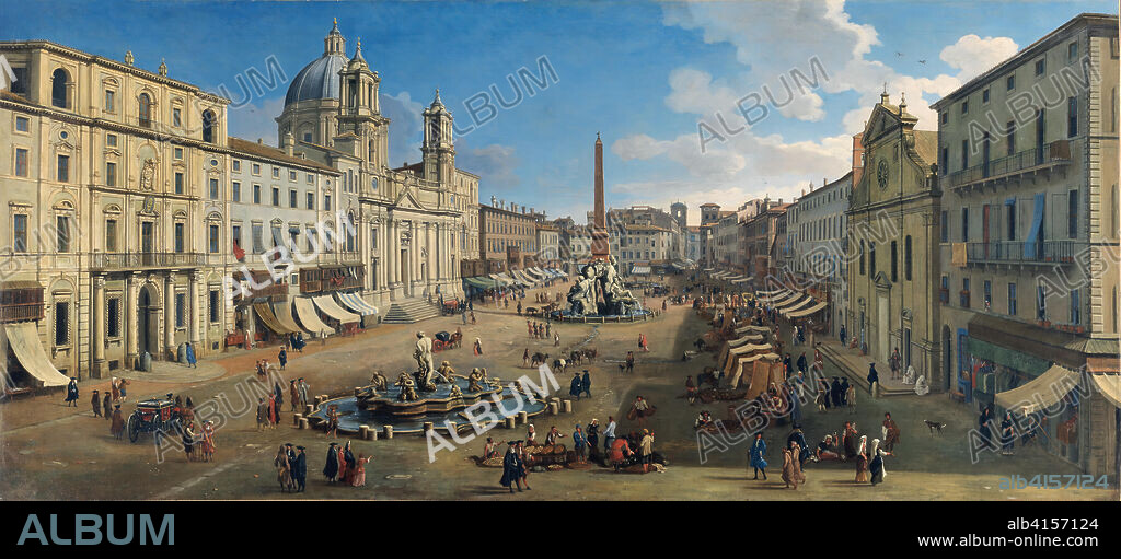 CASPAR VAN WITTEL. Gaspar van Wittel (Amersfoort, 1652/53-Roma, 1736). Piazza Navona, Rome (1699). Oil on canvas. 96.5 x 216 cm.