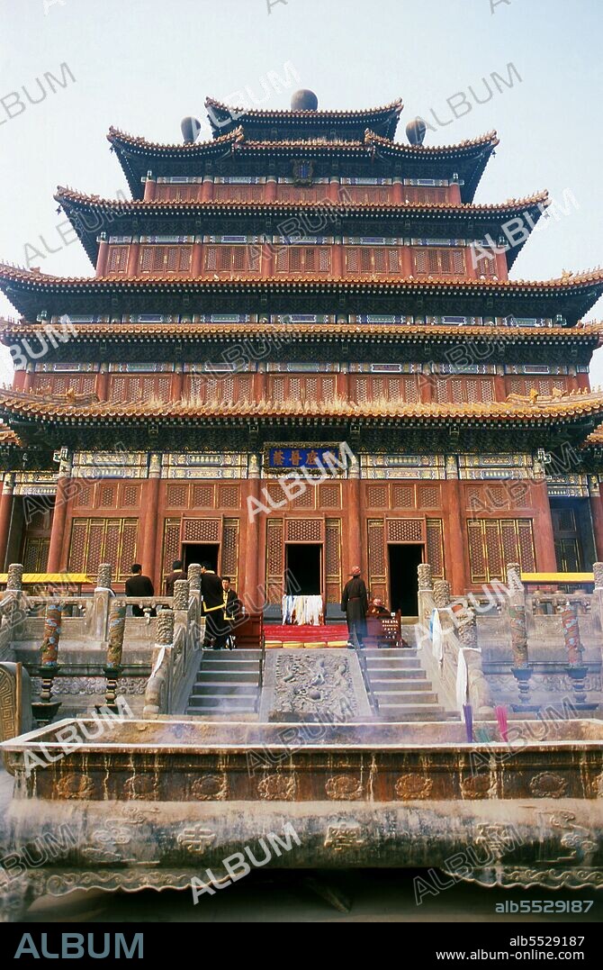 The Puning Temple (Chinese: ???; pinyin: Puníng Sì; literally: 'Temple of Universal Peace' and commonly called the Big Buddha Temple) is a Qing dynasty era Buddhist temple complex built in 1755, during the reign of the Qianlong Emperor (1735-1796 CE) to show the Qing's respect for Tibetan Buddhism. In 1703, Chengde was chosen by the Kangxi Emperor as the location for his summer residence. Constructed throughout the eighteenth century, the Mountain Resort was used by both the Yongzheng and Qianlong emperors. The site is currently an UNESCO World Heritage Site. Since the seat of government followed the emperor, Chengde was a political center of the Chinese empire during these times. Chengde, formerly known as Jehol, reached its height under the Qianlong Emperor 1735-1796 (died 1799). The great monastery temple of the Potala, loosely based on the famous Potala in Lhasa, was completed after just four years of work in 1771. It was heavily decorated with gold and the emperor worshipped in the Golden Pavilion. In the temple itself was a bronze-gilt statue of Tsongkhapa, the Reformer of the Gelugpa sect.