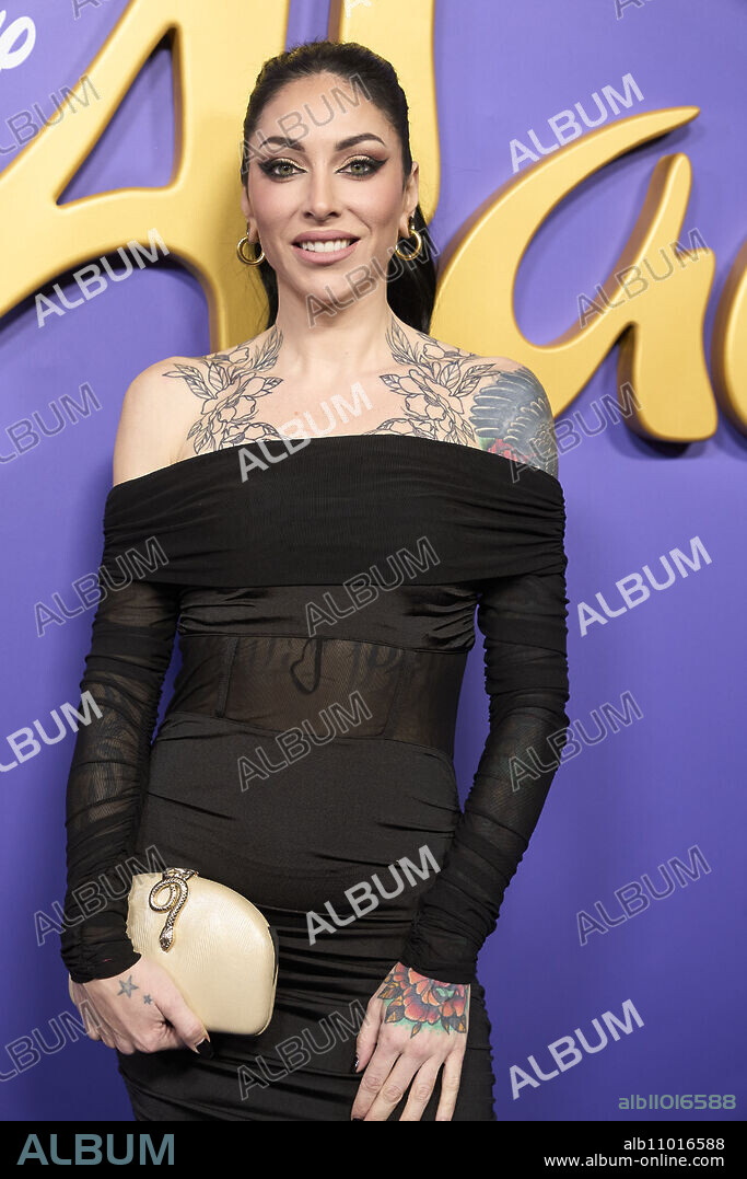 Maria Serrano Soto (Fresisuisss) attends 'Aladdin' Musical Premiere at Coliseum Theatre on March 23, 2023 in Madrid, Spain.