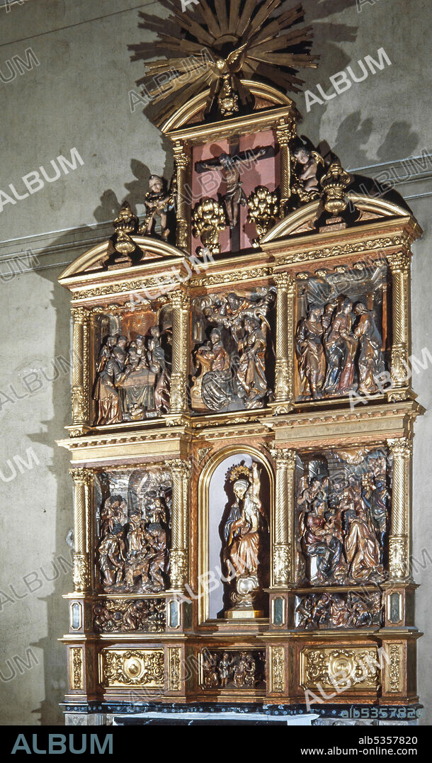 AGUSTÍ PUJOL. RETABLO DEL ROSER, PARROQUIA DE SANT VICENÇ. IGLESIA DE SARRIA, BARCELONA.