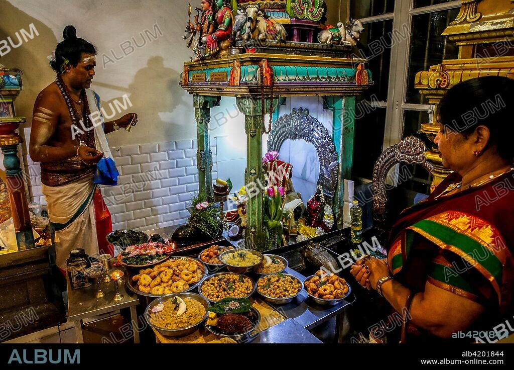 Shivaratri celebration at the Paris Ganesh Temple, France.