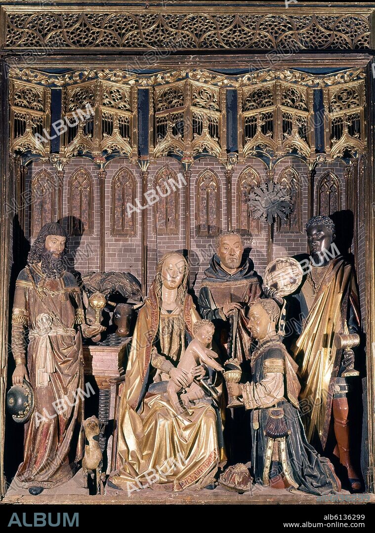 GIL DE SILOE. TRIPTICO DE LA EPIFANIA O DE LA ADORACION DE LOS REYES MAGOS - SIGLO XV - GOTICO FINAL.