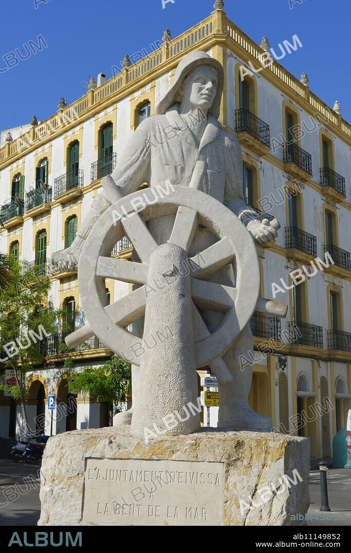 Seafarers monument, Ibiza town, Ibiza, Balearic Islands, Spain, Europe.
