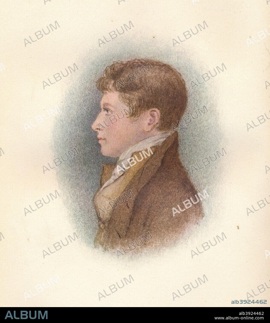 'Joseph Gurney (b1796), at the age of 20', c1816. The Gurney family of Norwich was an influential family of English Quakers that established Gurney's bank in 1770 and had a major influence on the development of Norwich. The bank merged into Barclays in 1896.
