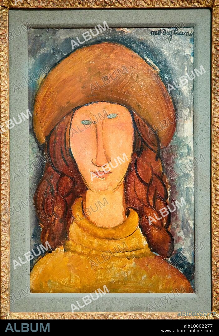Jeanne Hébuterne, 1918, Amadeo Modigliani, Musée d'Art Moderne, Troyes, Champagne-Ardenne Region, Aube Department, France, Europe.