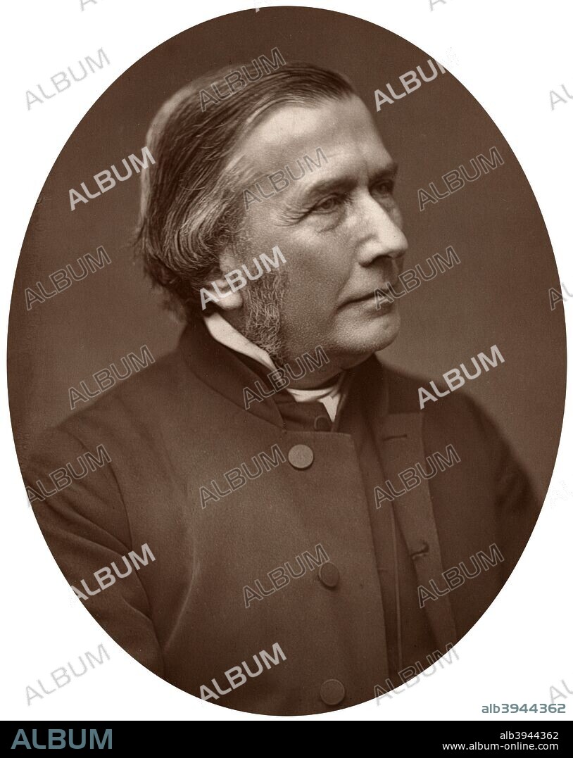Reverend Charles John Vaughan, DD, Dean of Llandaff and Master of the Temple, 1882. Educated at Rugby School, Vaughan (1816-1897) took orders in 1841, becoming vicar of St Martin's, Leicester. He was Headmaster of Harrow School from 1844-1859, became Master of the Temple in 1869 and Dean of Llandaff in 1879. He had a reputation as an eloquent preacher and wrote extensively on a wide range of theological subjects. Vaughan was actively involved in the establishment of University College, Cardiff and was elected its president in 1894. From Men of Mark: a gallery of contemporary portraits of men distinguished in the Senate, the Church, in science, literature and art, the army, navy, law, medicine, etc. Photographed from life by Lock and Whitfield, with brief biographical notices by Thompson Cooper. (Conducted by G. C. Whitfield.) (London, 1876-1883).