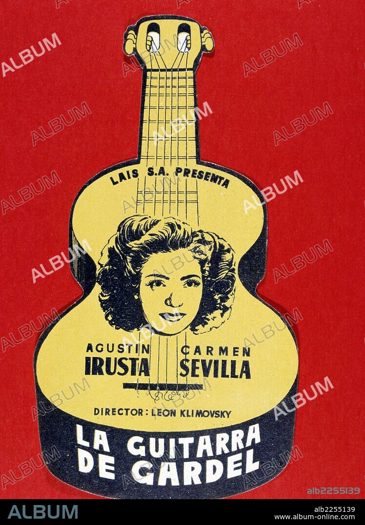 PELICULA : LA GUITARRA DE GARDEL , 1949. DIRECTOR , León Klimovsky. ACTORES , CARMEN SEVILLA..  ".