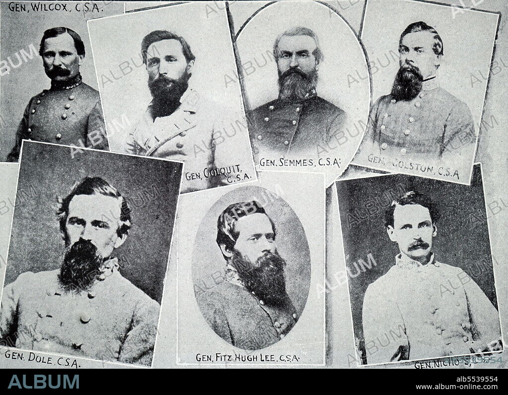 Cadmus Marcellus Wilcox (May 20, 1824 - December 2, 1890) was a career United States Army officer who served in the Mexican-American War and also was a Confederate general during the American Civil War. Alfred Holt Colquitt (April 20, 1824 - March 26, 1894) was an American lawyer, preacher, soldier, and politician. Paul Jones Semmes (June 4, 1815 - July 10, 1863) was a banker, businessman, and a Confederate brigadier general in the American Civil War, mortally wounded at the Battle of Gettysburg. Raleigh Edward Colston (October 1, 1825 - July 29, 1896) was a French-born American professor, soldier, cartographer, and writer. He was a controversial brigadier general in the Confederate States Army during the American Civil War. George Pierce Doles (May 14, 1830 - June 2, 1864) was a Georgia businessman and Confederate general during the American Civil War. Fitzhugh Lee (November 19, 1835 - April 28, 1905) was a Confederate cavalry general in the American Civil War. Francis Redding Tillou Nicholls (August 20, 1834 - January 4, 1912) was an American attorney, politician, judge, and a brigadier general in the Confederate States Army during the American Civil War.