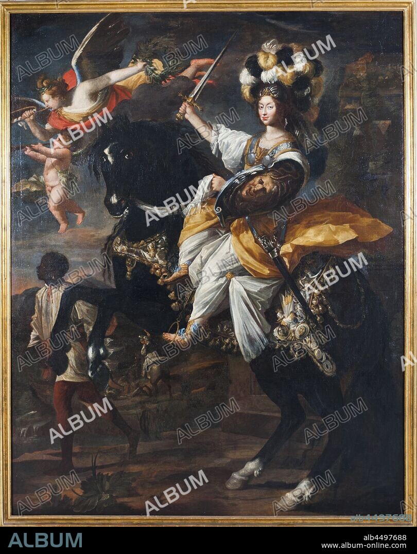 CHARLES CLAUDE DAUPHIN. Christine Marie of France (1606-1663), Duchess of Savoy, as Minerva.