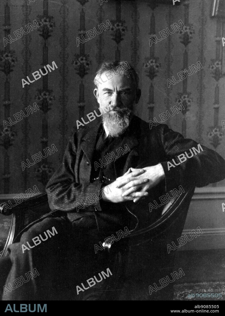 George Bernard Shaw (1856-1950). Irish playwright and winner of the Nobel Prize for Literature in 1925. The Genius of Shaw page 184.