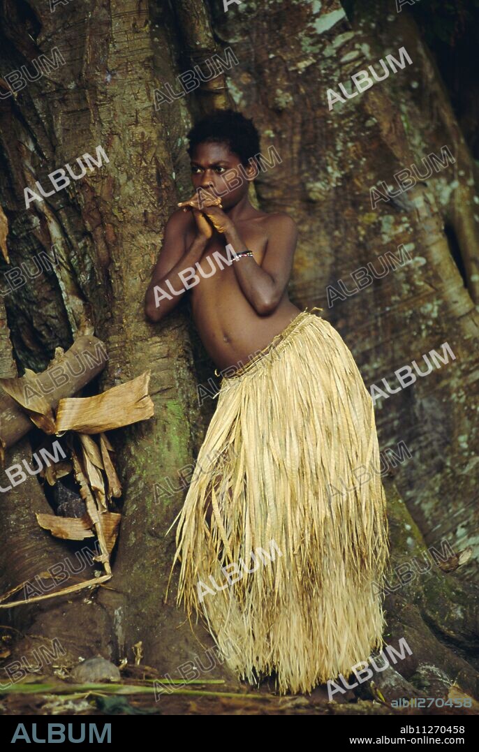 Young Tanna girl, Tanna Island, Vanuatu, Melanesia, Pacific Islands.