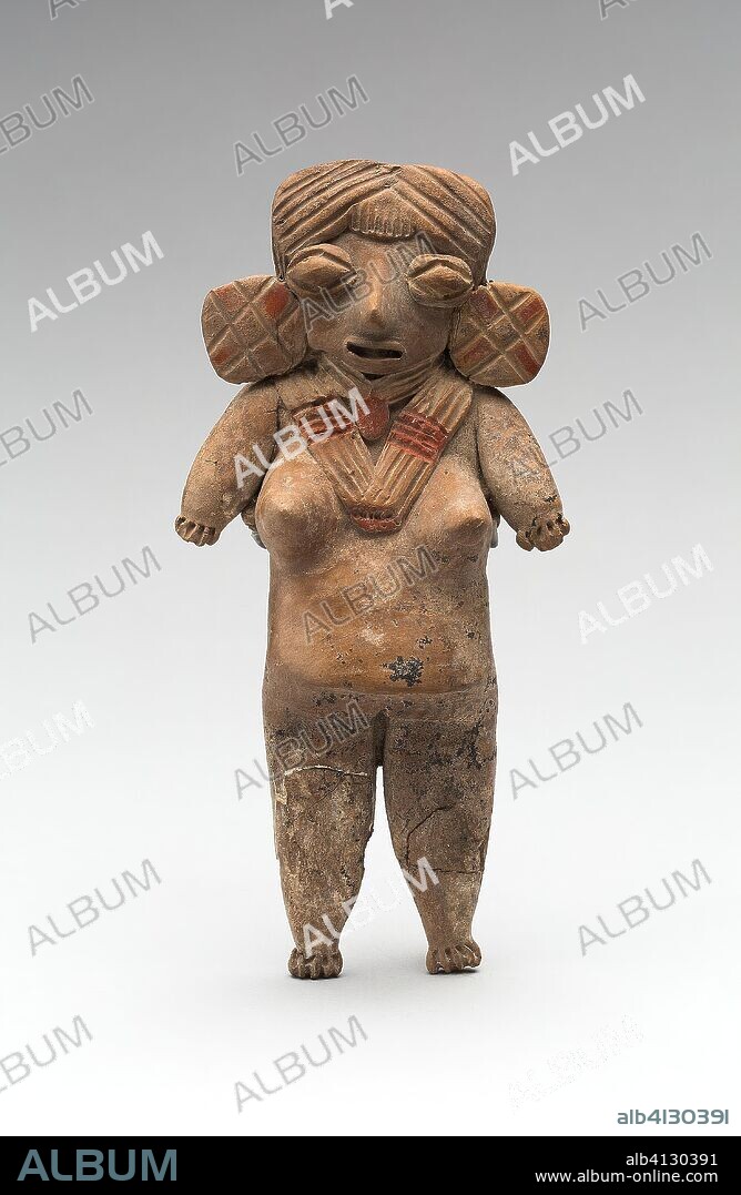 CHUPICUARO. Female Figurine. Chupícuaro; Guanajuato or Michoacán, Mexico. Date: 500 BC-300 BC. Dimensions: H. 19 cm (7 1/2 in.). Ceramic and pigment. Origin: Guanajuato state.