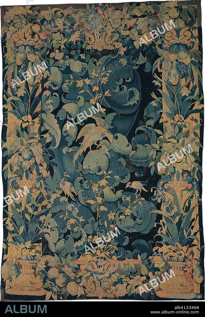 Large Leaf Verdure with Birds. Flanders, Possibly Oudenaarde. Date: 1545-1580. Dimensions: 185.4 × 272.5 cm (73 × 107 1/4 in.). Wool and silk, slit and double interlocking tapestry weave. Origin: Flanders.