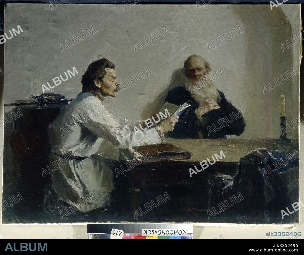 ALEXEY IVANOVICH MAKAROV. Maxim Gorky visiting of Leo Tolstoy.