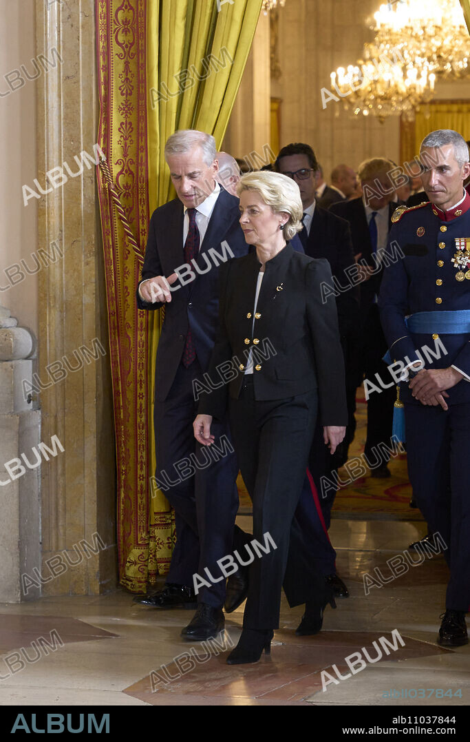 Ursula von der Leyen attend Gala Diner to the Heads of State during the 32nd NATO Summit at Royal Palace on June 28, 2022 in Madrid, Spain.