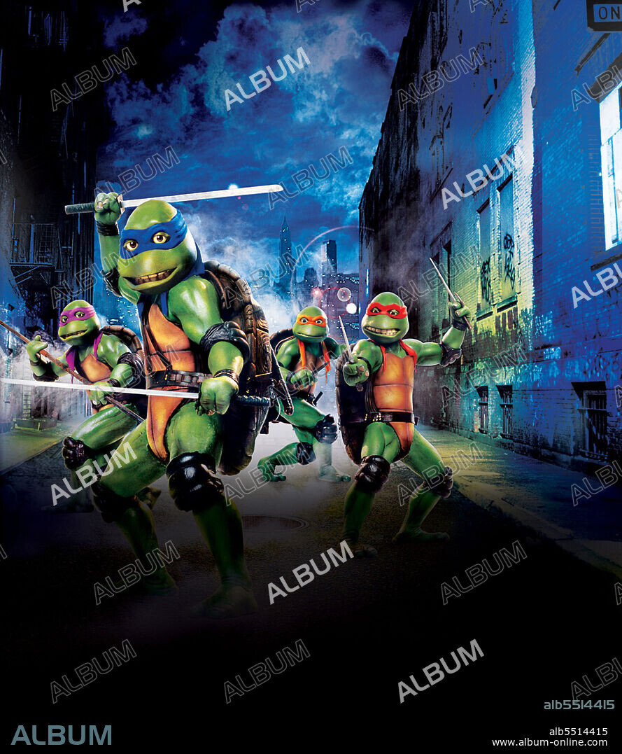Poster of TEENAGE MUTANT NINJA TURTLES, 1990, directed by STEVE BARRON. Copyright NEW LINE CINEMA.