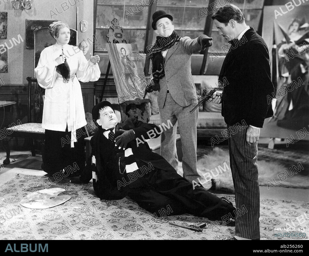 OLIVER HARDY and STAN LAUREL in THE FIXER UPPERS, 1935, directed by CHARLEY ROGERS. Copyright HAL ROACH/MGM.