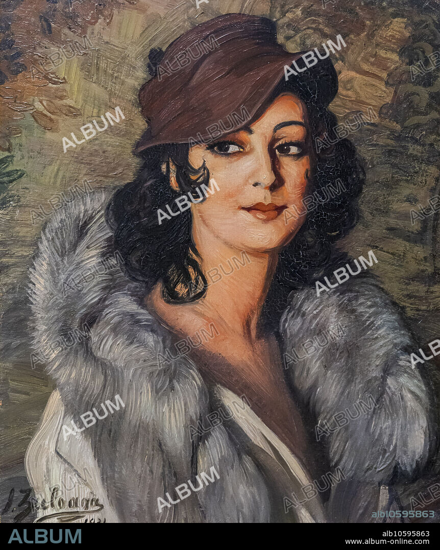 Ignacio Zuloaga, portrait of lady, 1934, oil on board, Alava Fine Arts Museum, Vitoria, Basque Country, Spain.