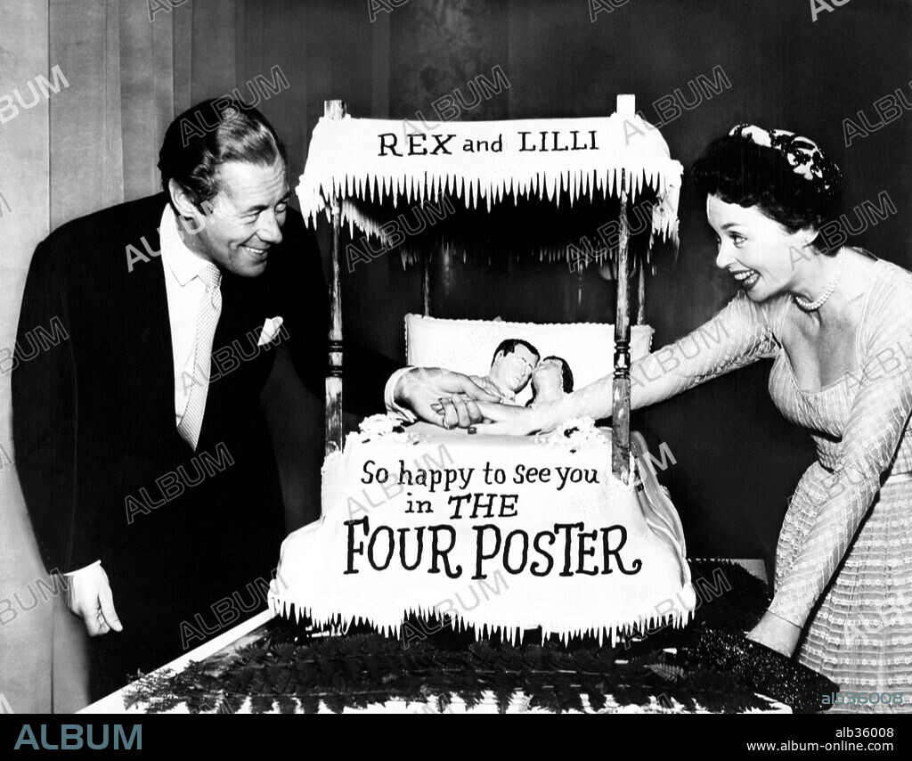 LILLI PALMER and REX HARRISON in THE FOUR POSTER, 1952, directed by IRVING REIS. Copyright COLUMBIA PICTURES.