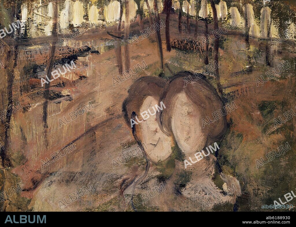PIET MONDRIAN (1872-1944) PIET MONDRIAAN. MUJERES EN UN BOSQUE - 1907 -Mulheres em um bosque  27,3 x 37,9 cm.