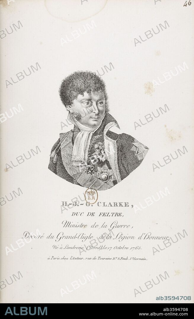 CONSTANCE MAYER. Henri-Jacques-Guillaume Clarke, comte d'Hunebourg, duc de Feltre (1765-1818).