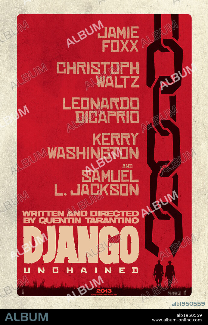 Poster of DJANGO UNCHAINED, 2012, directed by QUENTIN TARANTINO. Copyright COLUMBIA PICTURES.