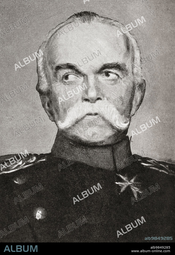 Georg Leo Graf von Caprivi de Caprera de Montecuccoli, aka Count George Leo of Caprivi, Caprera, and Montecuccoli, born Georg Leo von Caprivi, 1831 Ã¢â‚¬â€œ 1899. German general and statesman, successor to Otto von Bismarck as Chancellor of Germany. From Hutchinson's History of the Nations, published 1915.