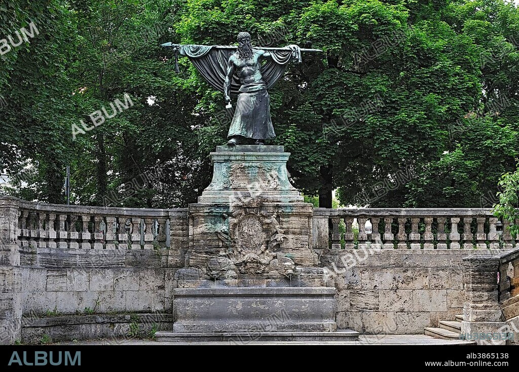 The Smith of Kochel, Monument to the Sendling's Night of Murder in 1705, Sendling, Munich, Bavaria, Germany, Europe.