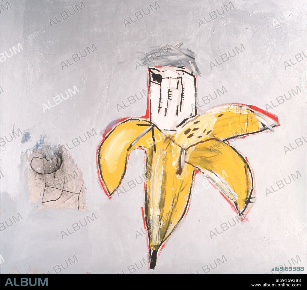 JEAN-MICHEL BASQUIAT et ANDY WARHOL. Brown Spots (Portrait of Andy Warhol as a Banana).