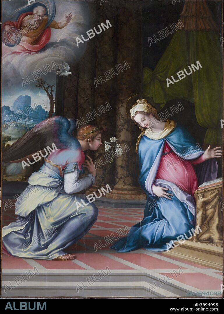 FRANCESCO SALVIATI (ROSSI). The Annunciation.