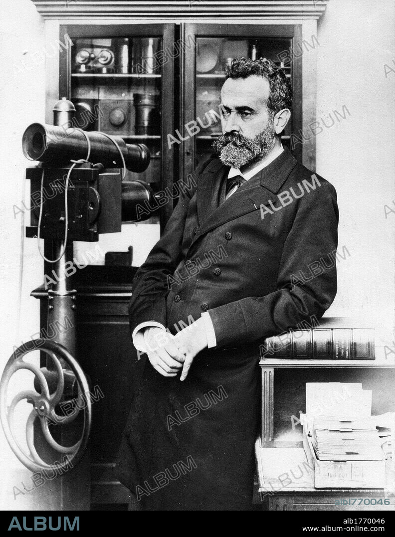 Potrait of Alphonse Bertillon. Portrait of the French criminologist and anthropometry inventor Alphonse Bertillon. Paris, 1900s.