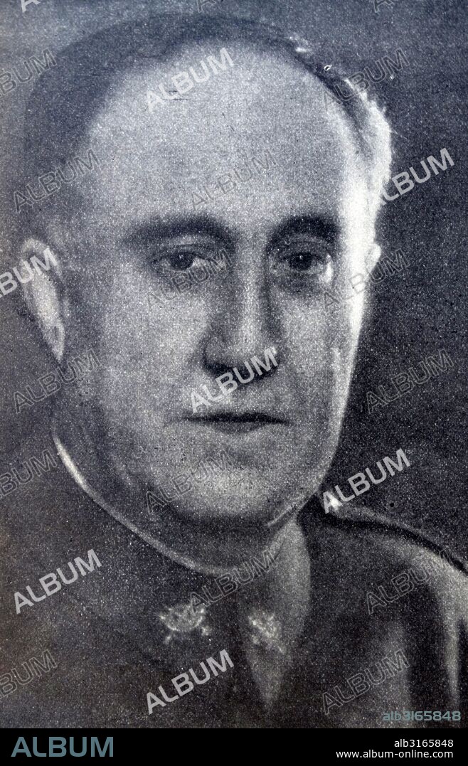 Photograph of Brigadier General Don Eliseo Alvarez-Arenas y Romero, Head of employment serivices under the Franco regime. Dated 1939.