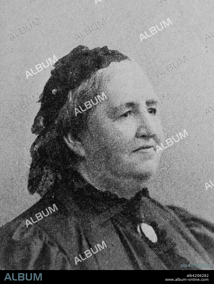 Auguste Schmidt, full name, Friederike Wilhelmine Auguste Schmidt, 3 August 1833, - 10 June 1902, was a pioneering German feminist, educator, journalist and women's rights activist, Reproduction of a photo/image from the year 1890, digital improved.