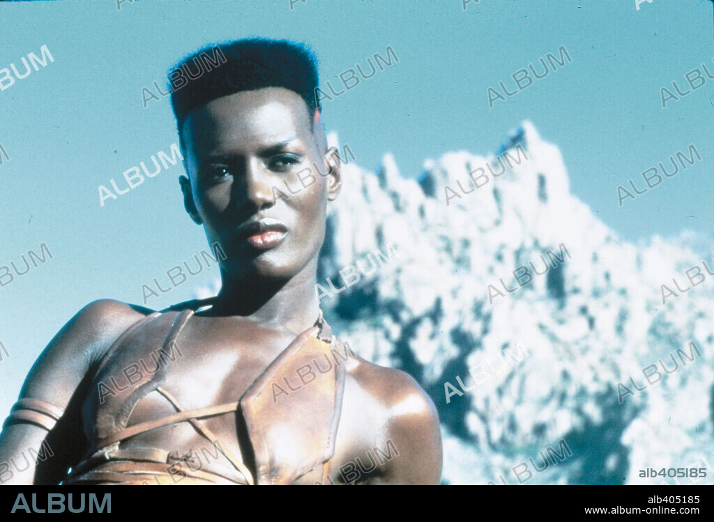 GRACE JONES en CONAN EL DESTRUCTOR, 1984 (CONAN THE DESTROYER), dirigida por RICHARD FLEISCHER. Copyright UNIVERSAL PICTURES.