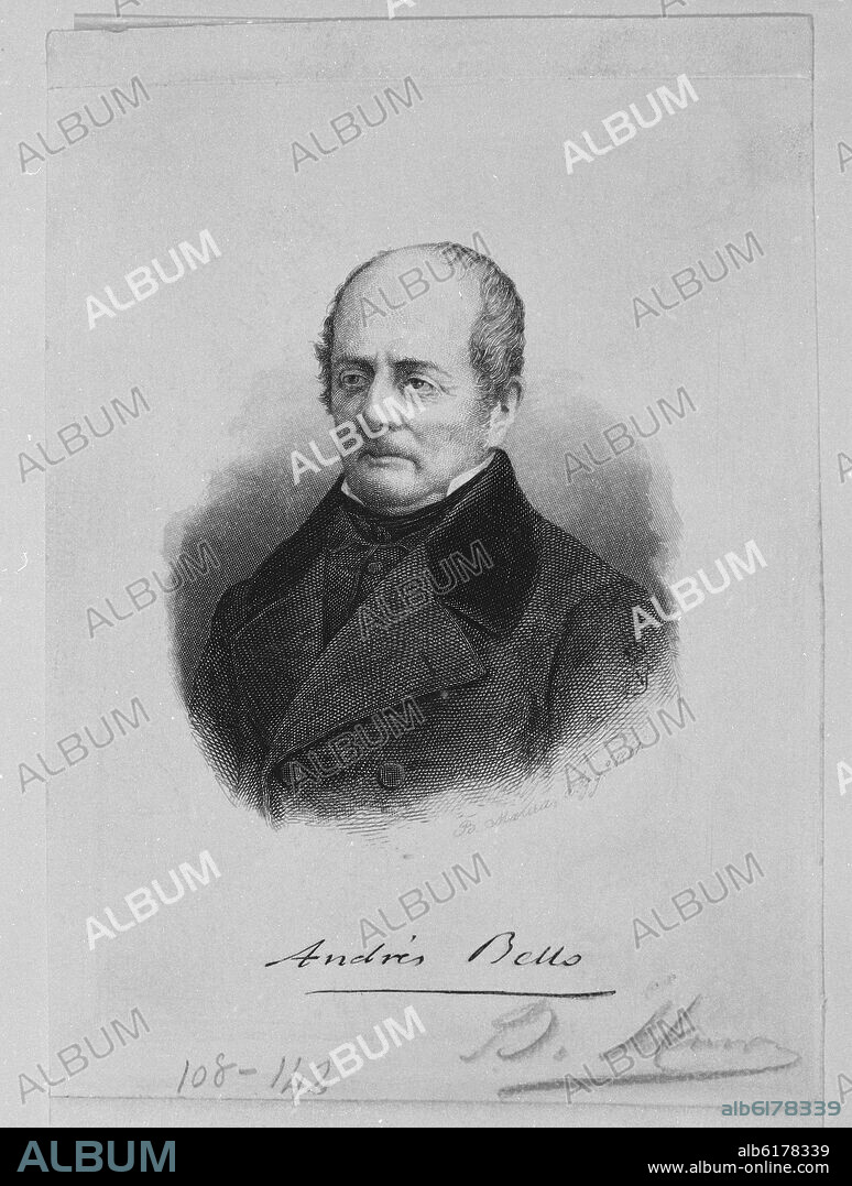 ANDRES BELLO (1781-1865) - ESCRITOR Y POLITICO VENEZOLANO.