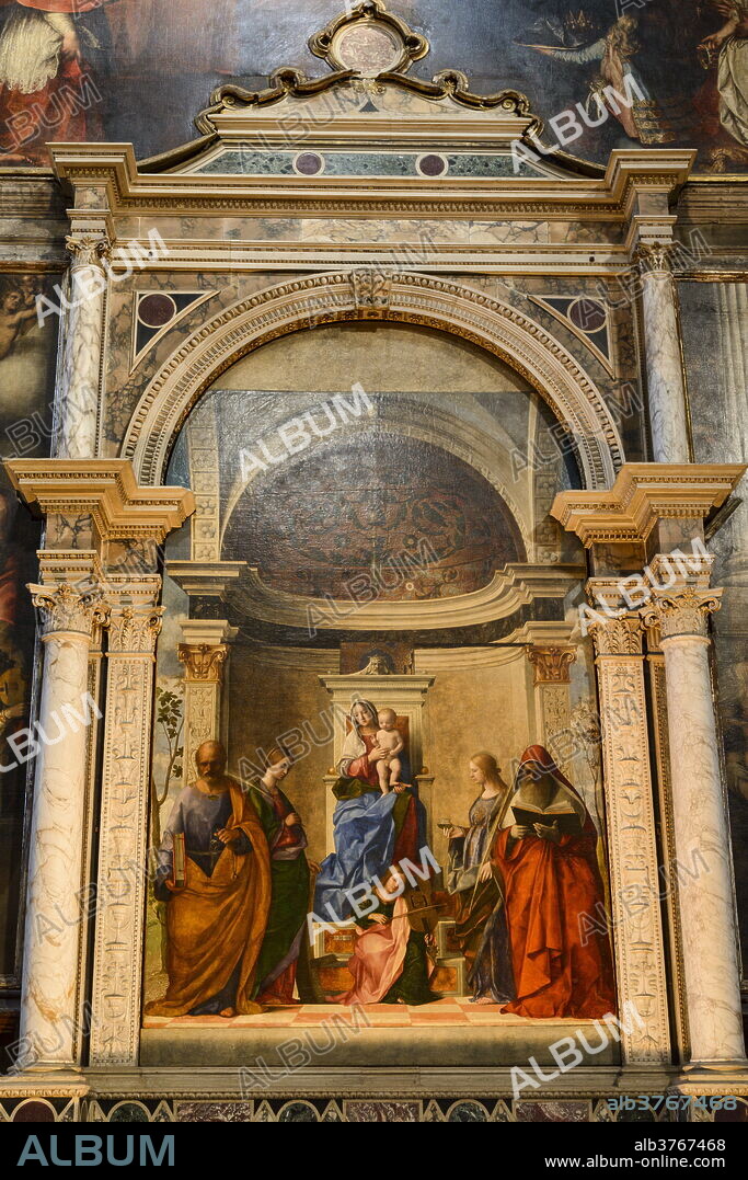 San Zaccaria Altarpiece by Giovanni Bellini, San Zaccaria church, Venice, UNESCO World Heritage Site, Veneto, Italy, Europe.