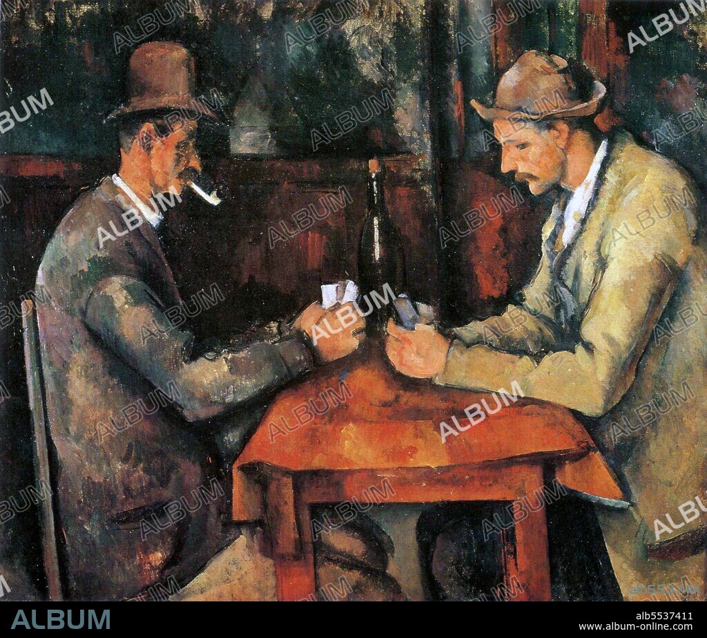 The Card Players is a series of oil paintings by the French Post-Impressionist artist Paul Cézanne. Painted during Cézanne's final period in the early 1890s, there are five paintings in the series. The versions vary in size and in the number of players depicted. Cézanne also completed numerous drawings and studies in preparation for The Card Players series. One version of The Card Players was sold in 2011 to the Royal Family of Qatar for a price variously estimated at between $250 million and $300 million, making it the most expensive work of art ever sold.
