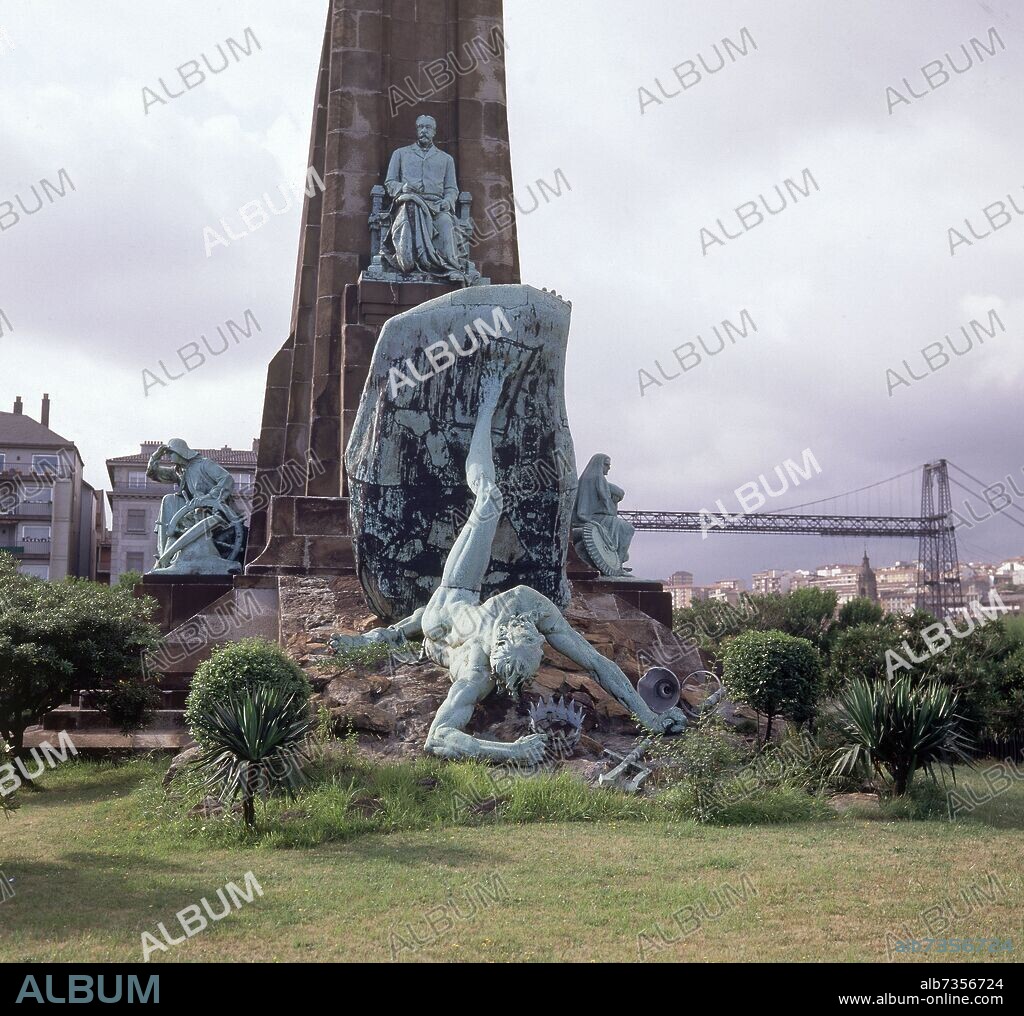 MIGUEL GARCIA DE SALAZAR Y PINEDO (1877-1959). MONUMENTO A EVARISTO DE CHURRUCA - FOTO AÑOS 80.