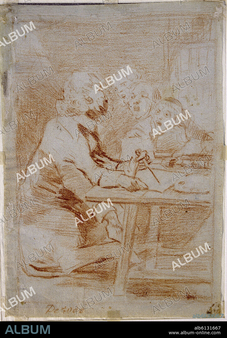 FRANCISCO DE GOYA. DIBUJO NO GRABADO PARA CAPRICHO - DE TODO - 1797-1798.
