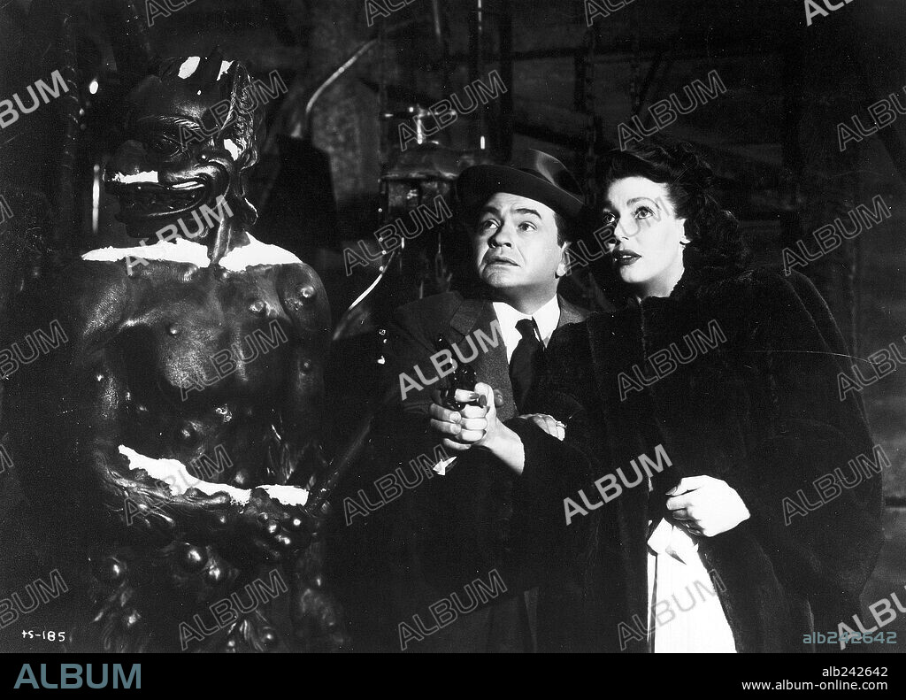 EDWARD G. ROBINSON y LORETTA YOUNG en EL EXTRAÑO, 1946 (THE STRANGER), dirigida por ORSON WELLES. Copyright RKO.