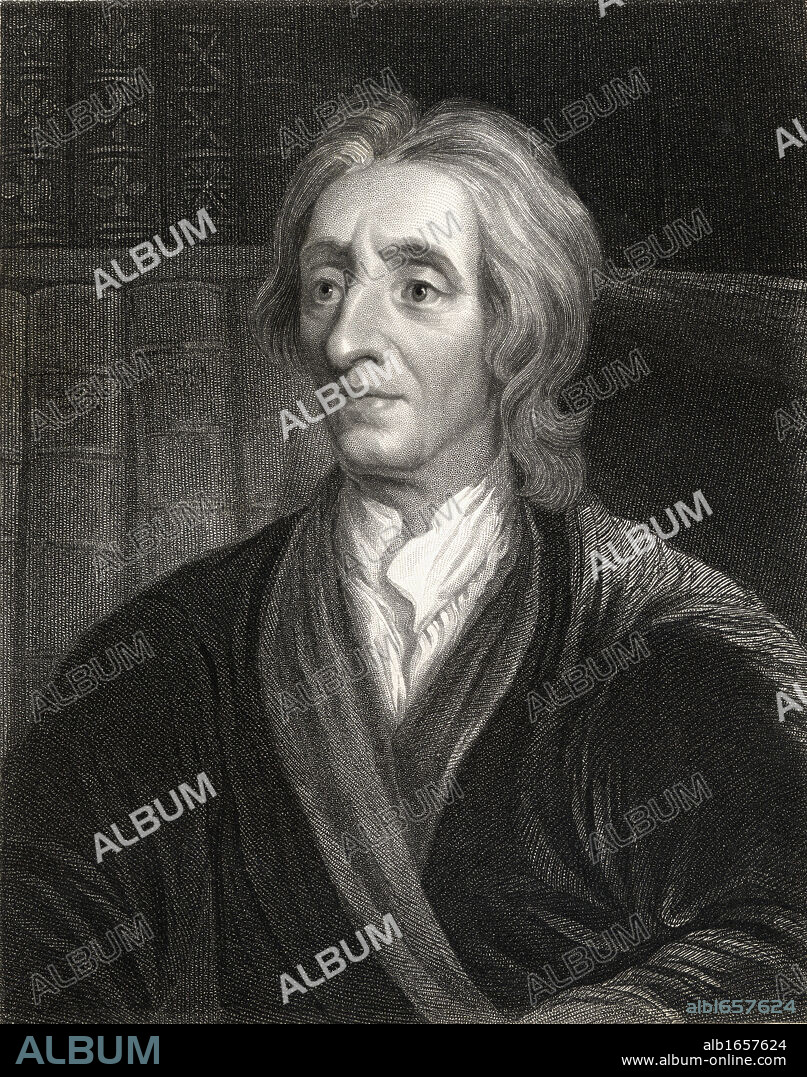 John Locke, 1632-1704. English philosopher who founded the school of empiricism.From the book 'Lodge's British Portraits' published London 1823.